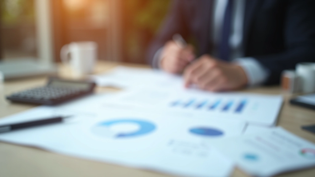 Wirtschaftliche Daten und Statistiken auf Papier mit Stift und Taschenrechner