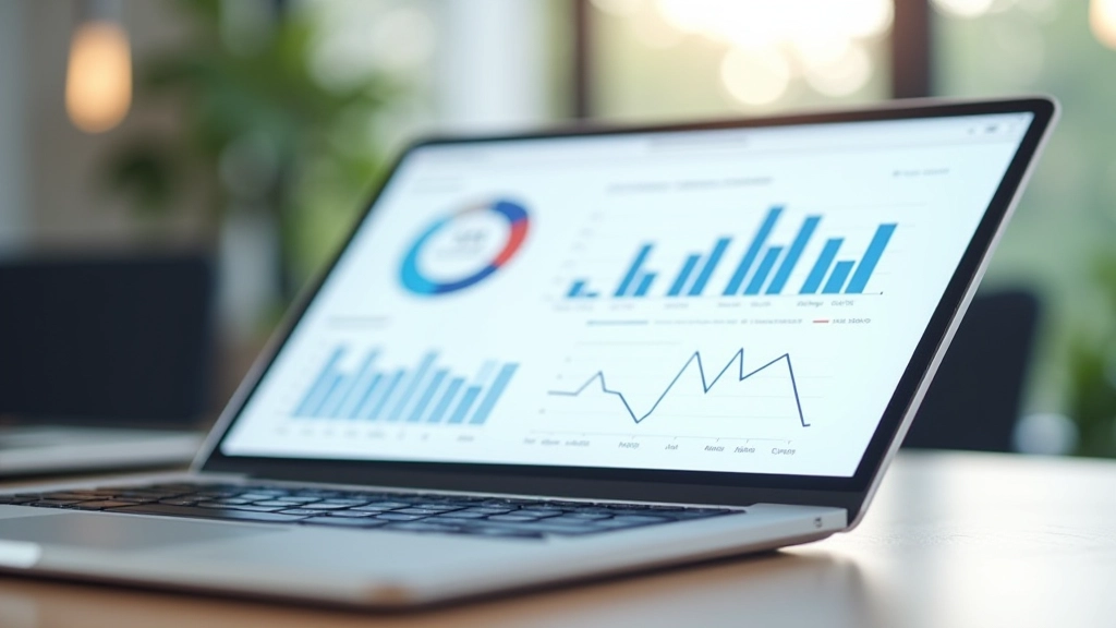 Zukunftsgerichtetes Bild: Digitales Dashboard mit Finanzmetriken, zeigt wirtschaftliche Prognosen und Analysen