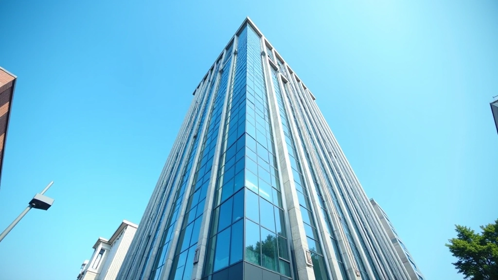 Moderne Regierungsgebäude mit Architektur, Finanzdistrikt, Geschäftsumgebung